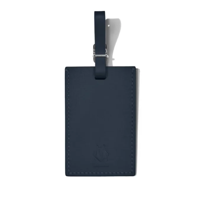 Etichette personalizzate per bagagli in pelle blu denim Etichette personalizzate per bagagli in pelle blu denim