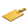 Etichette personalizzate per bagagli in pelle giallo miele