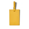 Etichette personalizzate per bagagli in pelle giallo miele