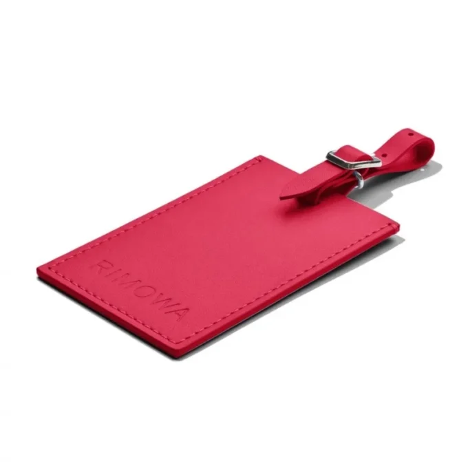 Etichette personalizzate per bagagli in pelle rosa orchidea