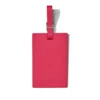 Etichette personalizzate per bagagli in pelle rosa orchidea