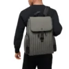 Flap Large in nylon e pelle Zaino