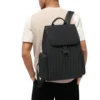 Flap Large in nylon e pelle Zaino