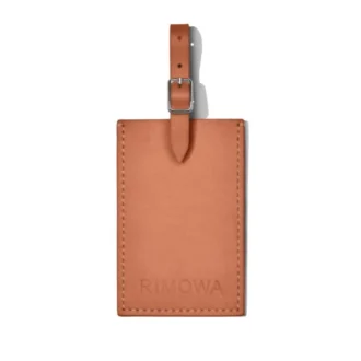 Marrone cognac Etichette personalizzate per bagagli in pelle Marrone