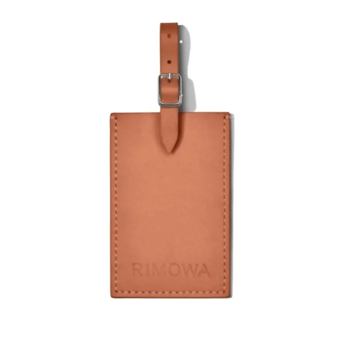 Marrone cognac Etichette personalizzate per bagagli in pelle Marrone