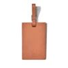 Marrone cognac Etichette personalizzate per bagagli in pelle Marrone