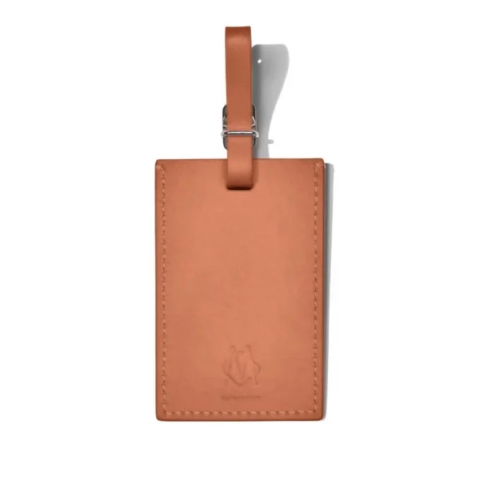Marrone cognac Etichette personalizzate per bagagli in pelle Marrone