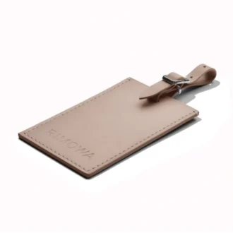 Taupe Etichette personalizzate per bagagli in pelle