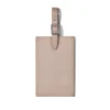 Taupe Etichette personalizzate per bagagli in pelle