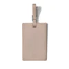 Taupe Etichette personalizzate per bagagli in pelle