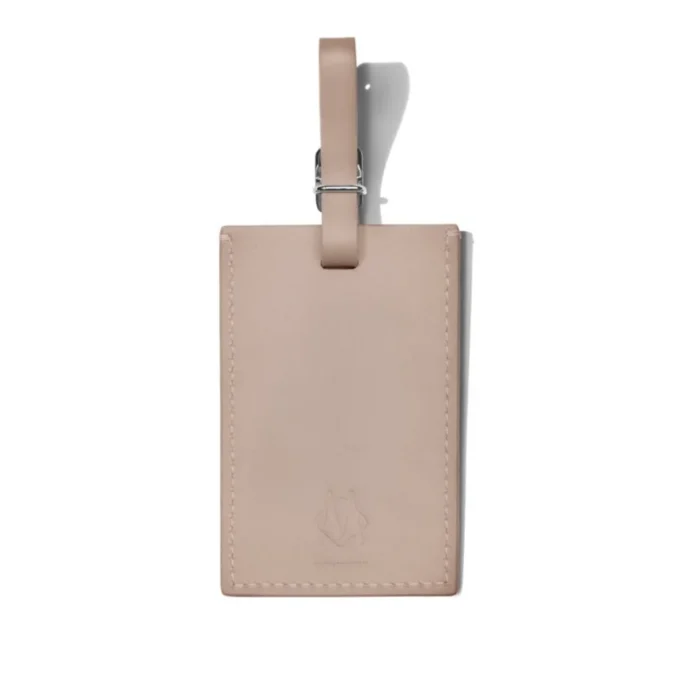 Taupe Etichette personalizzate per bagagli in pelle